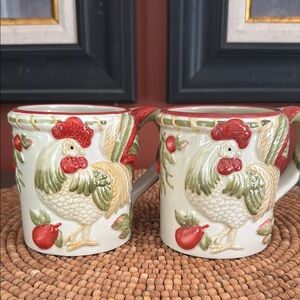 Royal Doulton Chanticlair Rooster Ceramic - 2 Mugs 🐓